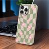 Wave Green Grid Flower Pattern Phone Case for Samsung Galaxy S25 S24 S23 Ultra S22 Plus S21 FE A35 A15 A56 A36 A55 Soft Cover