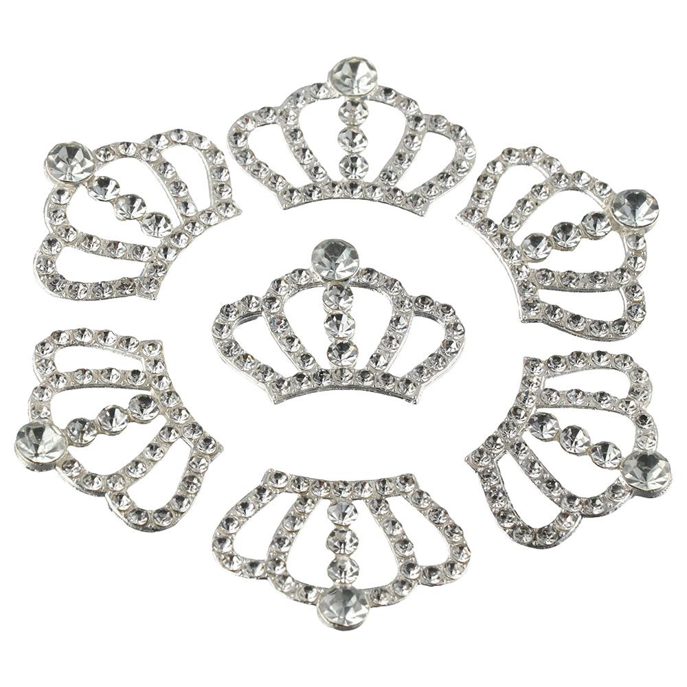30pcs Alloy and Rhinestone Crystal Crown Rhinestone Embellishments DIY Embellishments  Girls
