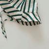 Striped Pattern Double Sided Baby Bucket Hat Plaid Pattern Panama Bonnet  Travel