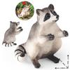 Wild Animal Simulation Model: Raccoon, Angora Goat, Squirrel Ornament Toy Set