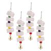 4Pcs Bird Beak Grinding Stone Natural Mineral Chew Blocks for Parrot Dental Health Cage Attachment Small Pet Chewing Solution