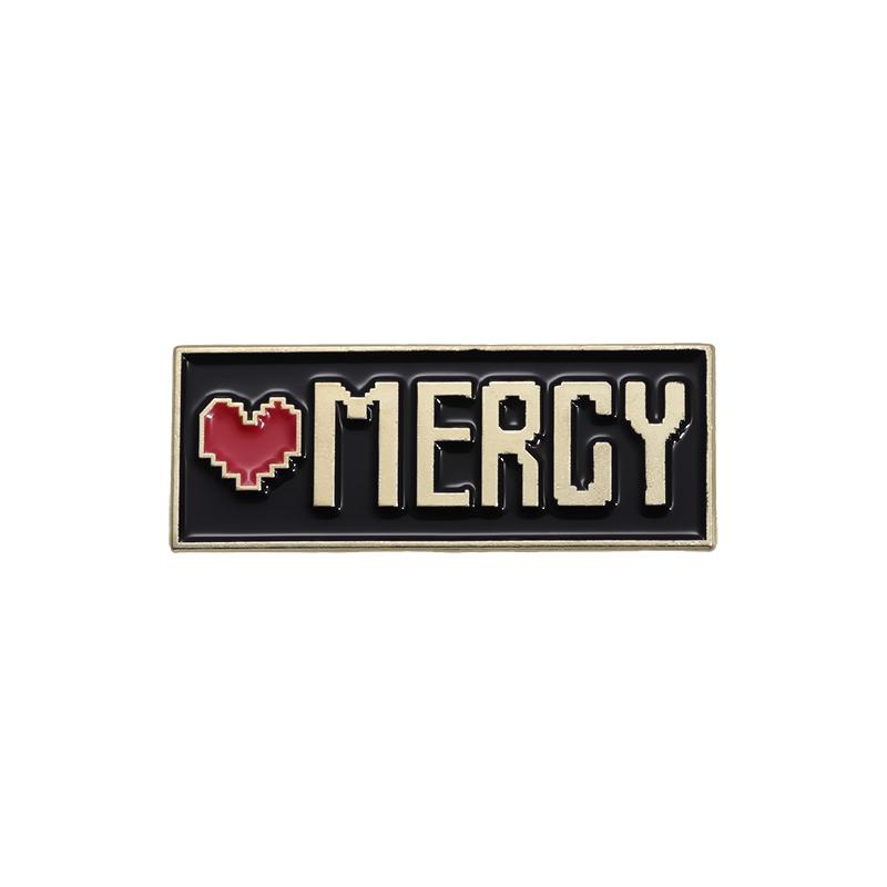 Mercy-merke Undertale-spill Emailepin Kreativitet Tegneserie Dekorative brosjer Krage Reversmerke Mote Smykketilbehør Gave