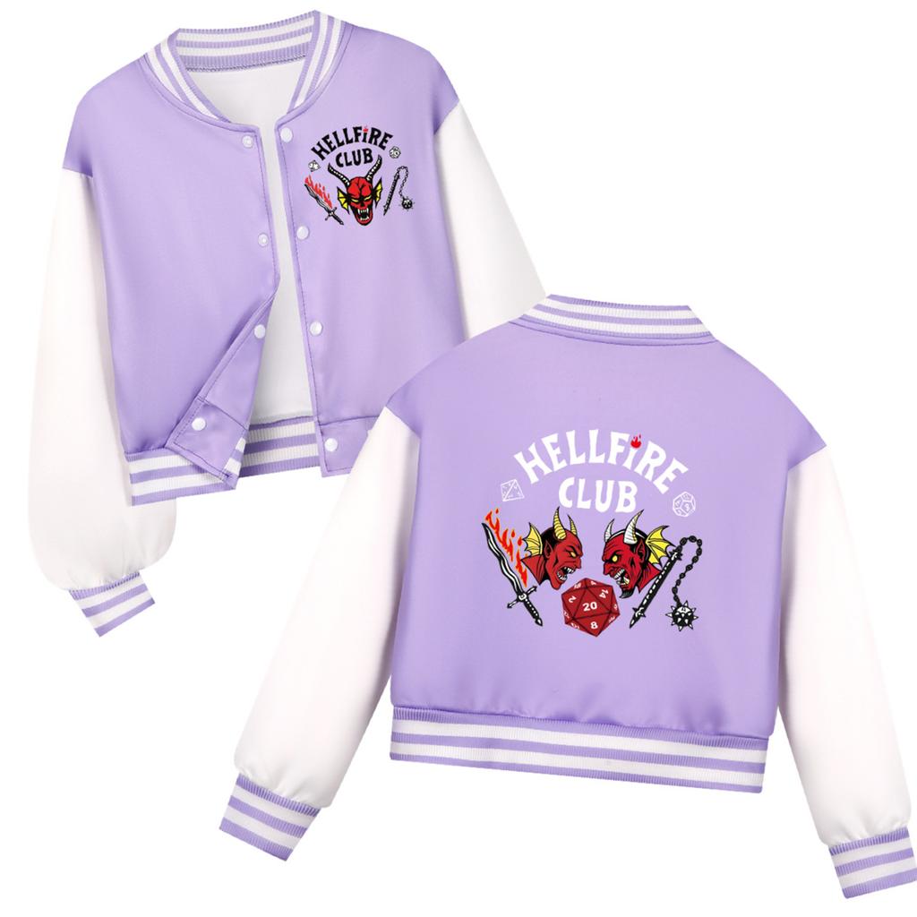 Children's Casual And Fashion Short Baseball Jacket Long Sleeve Outerwear