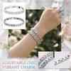 Women's  Fashion Alloy Set With Diamonds Adjustable Wristband
