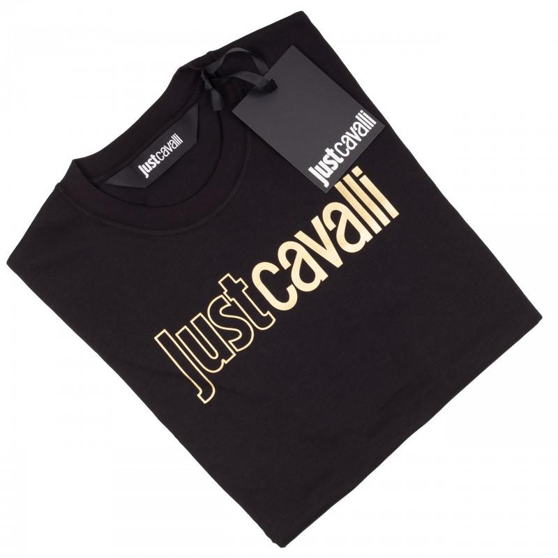 Just Cavalli Milano Men's T-shirt New Logo Gold MAT - Size: L
