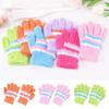 Cute Warm Kids Winter Gloves Windproof Full Finger Children Mittens Elastic Candy Color Baby Gloves for 6-9 Years Old Outdoor