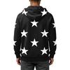 Men's Fall Print Zip-Up Hoodie, Casual Loose Fit Long Sleeve Sweatshirt Top