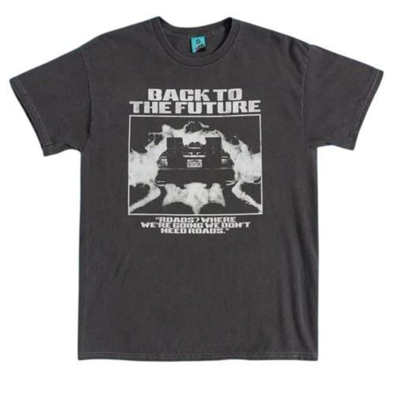 

Back To The Future Unisex Adult We Dont Need Roads Vintage Washed T-Shirt S чёрный