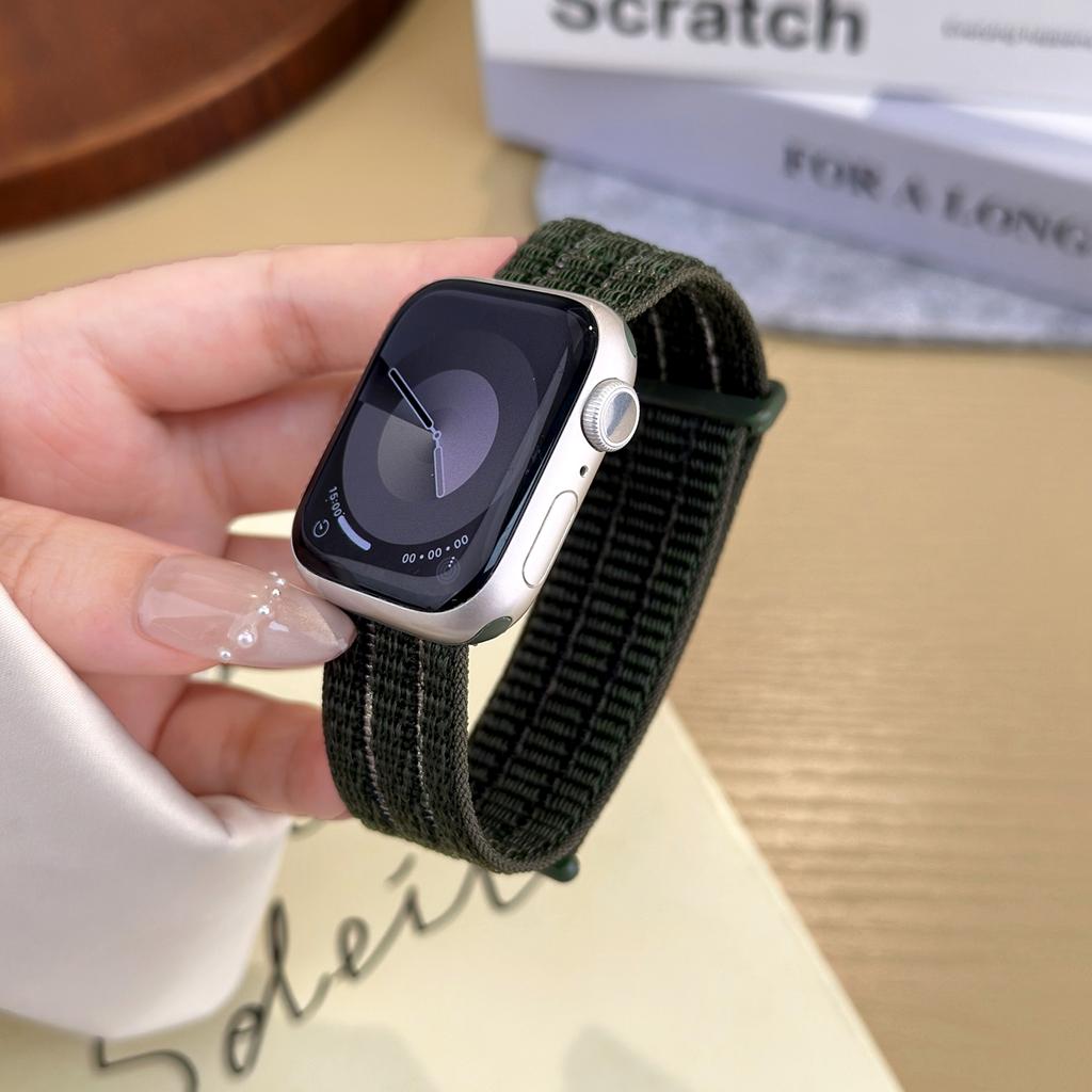 Exercise Breathable Nylon Wristband for Apple Watch Series 11 10 9 8 40mm 41mm 42mm 44mm 45mm 46mm Strap Nylon Watch Band For Apple Watch Ultra 49mm