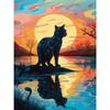 DIY Full Round Diamond Painting Cross Stitch 3D Animal Art Style Home Landscape Decorative Diamond Painting 5d Diamond Art Painting
