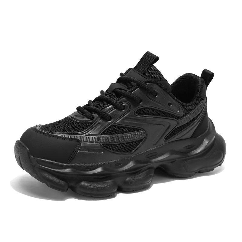 Men's shoes 2025 new student dad trendy shoes spring breathable and heightened casual thick-soled cold sticky sports shoes