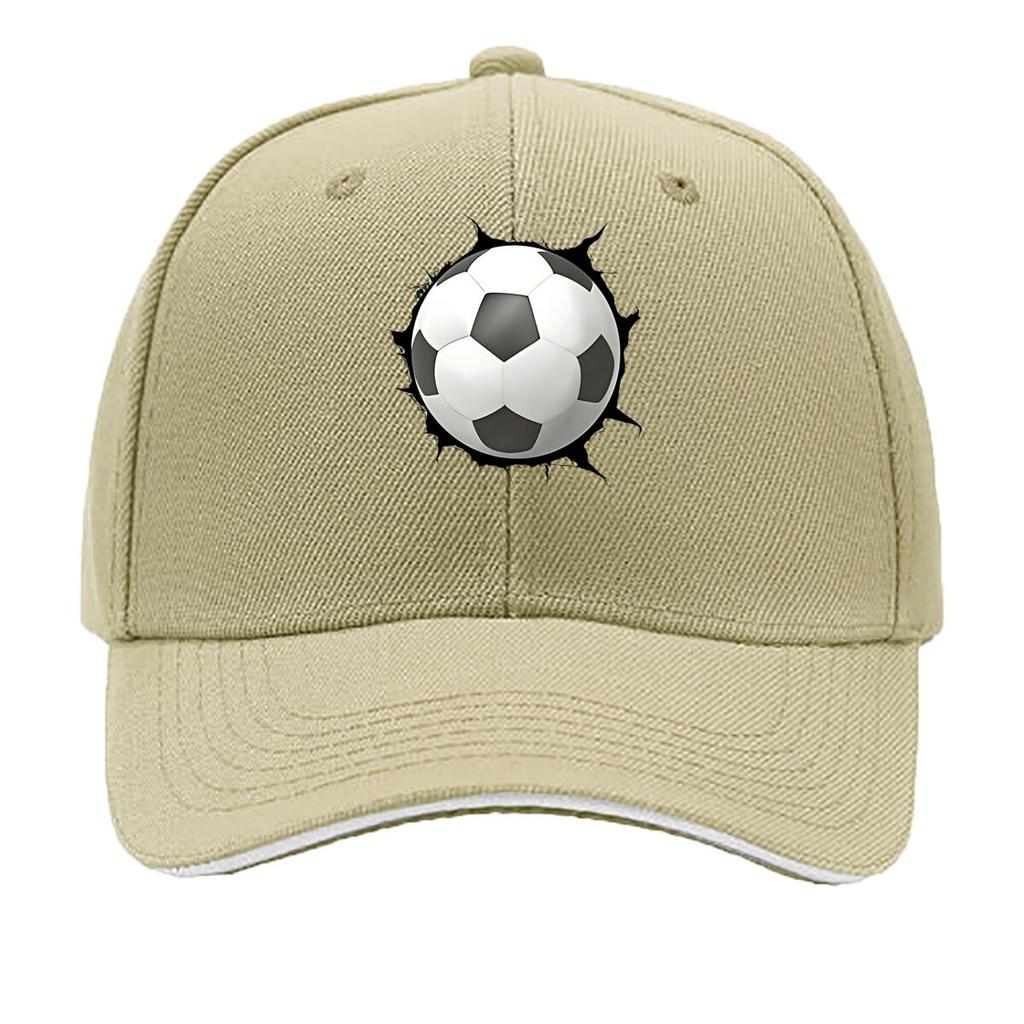 Unisexs Boys Retro D Football Print Cap Adjustable Lightweight Hat Suitable for Sports Events M Sandwich Baseball Cap