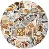 50Pcs Good Morning Food Stickers Kawaii Cat Decals Decor Notebook Fridge Phone