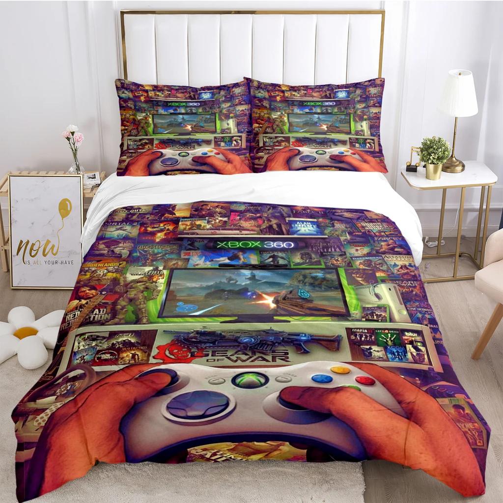 Gamer Game Controller Duvet Cover Comforter Bedding sets Soft Quilt Cover and Pillowcases for Teens Boy Single/Double/Queen/King