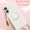 Luxury Original Liquid Silicone Ring Holder Case For iPhone17 16 15 14 Plus 13 12 Mini 11 Pro X XR XS Max With Strap Soft Cover