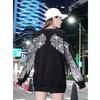 Women's Personalized Rhinestone Hoodie - Spring/Autumn 2023, Plus Size, Stylish Loose Fit