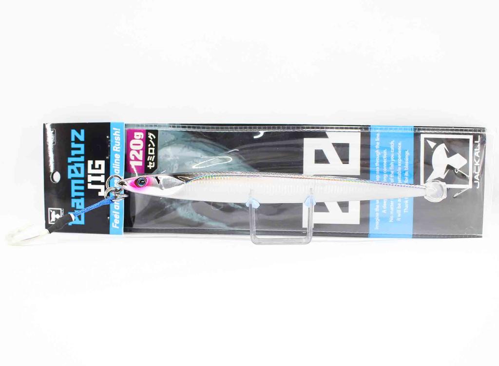 Jackall Metal Jig Bambluz Semi Long 120 grams Slim Border Silver (3542)