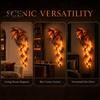 Led Night Light Dragonfire Guardian Wall Sconce, Gothic Fantasy Dragon Head Lamp, Vintage Resin Sculpture with Flame for Medieval Home Bar Decor