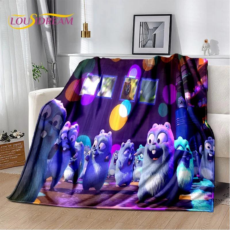 Cartoon Grizzy and The Lemmings Soft Flannel Blanket for Beds Bedroom Sofa Picnic,Throw Blanket for Cover Outdoors Leisure Gift