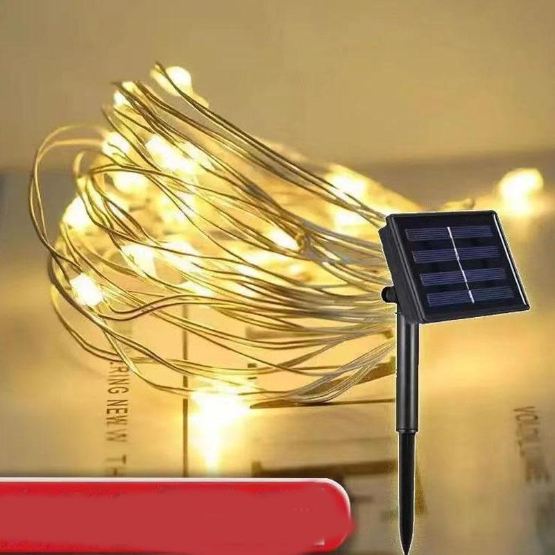 Waterproof Solar Copper Wire LED Light Strip for Outdoor Garden and Balcony Décor