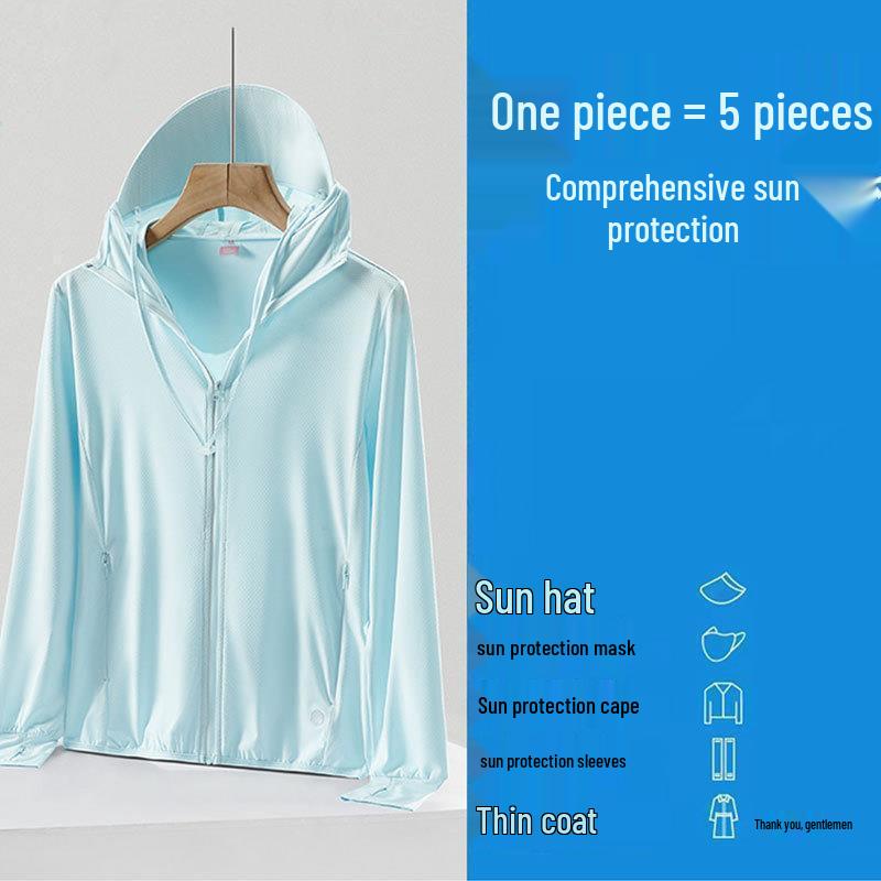 2023 UPF50 Ice Silk Detachable Brim Sun Protection Clothing for Men & Women