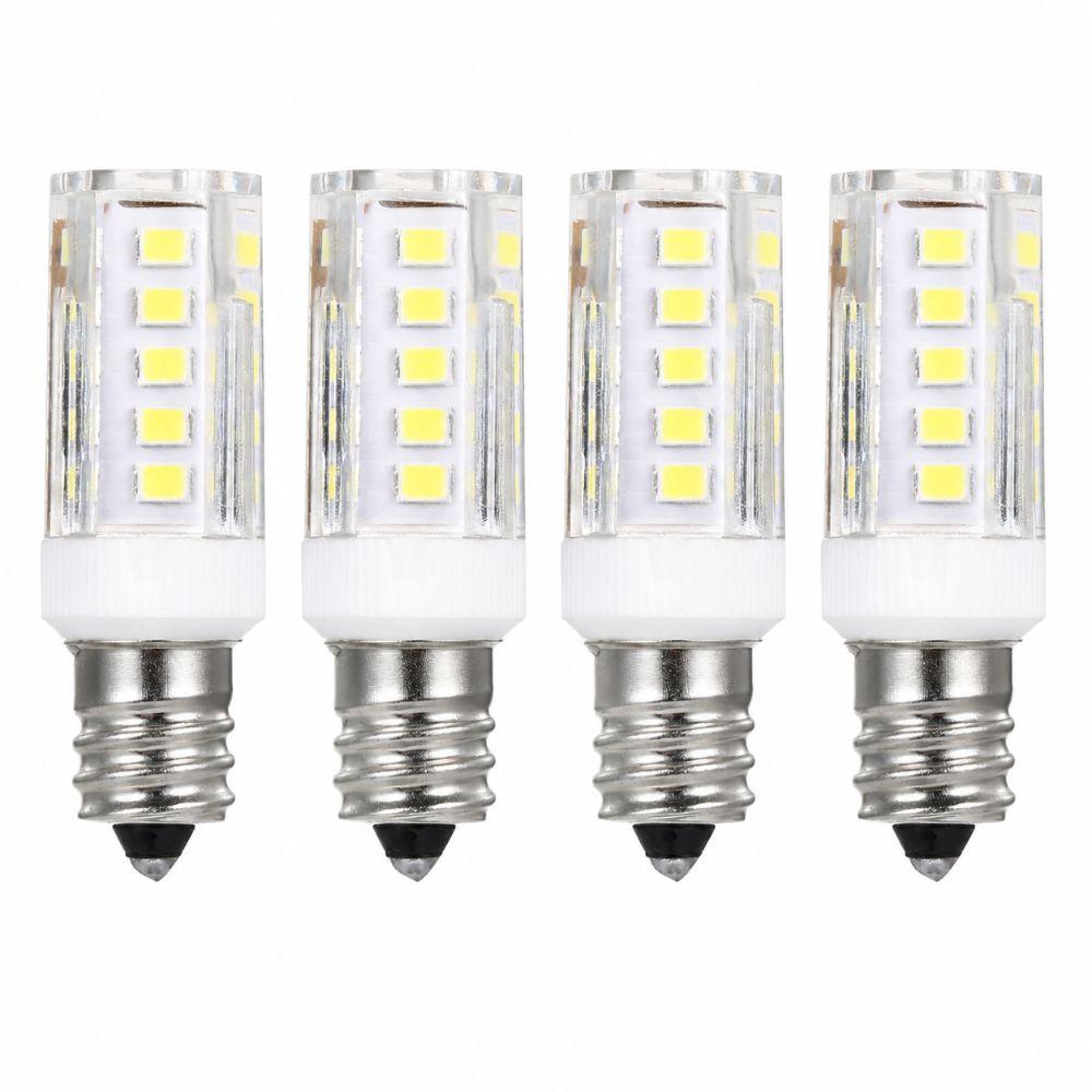 4PCS 5W Mini Candelabra Bulbs E12 Base Appliance Light Bulb Energy-Saving Bulbs  For Chandeliers