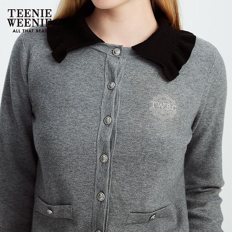 Teenie Weenie Women's Retro Polo Collar Knit Cardigan