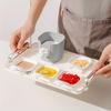 7pcs/set Sauce Plate Versatile Dipping Plates Set Condiments Food Preset Container Fruit Snack Plate Kitchen Restaurant Accessor