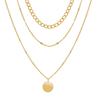 European Minimalist Multi-layer Gold Alloy Chain Necklace for Women