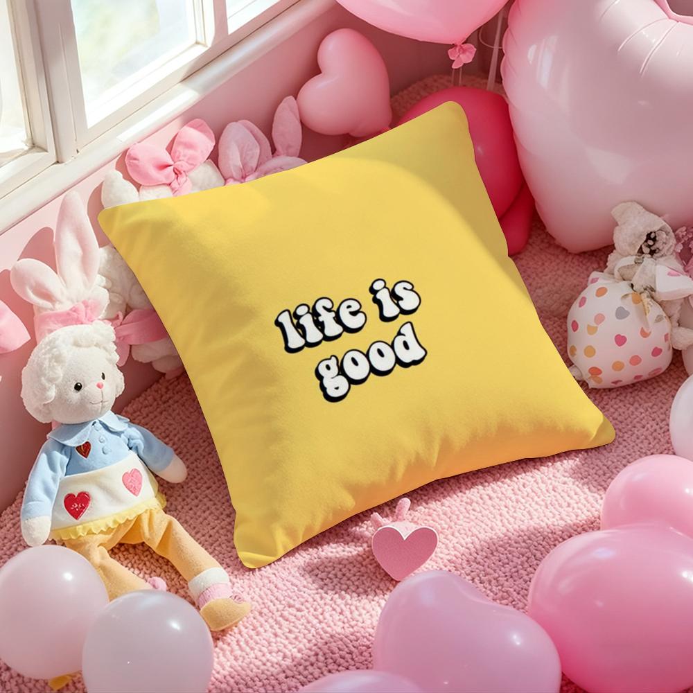 

Yellow Printed Pillow Case Soft Plush Fabric DoubleSided Printed Cushion Cover Warm Winter Sofa Pillow Case 30cmx30cm