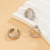 Set da 3 Pezzi Orecchini a Clip Metallici Chunky Senza Foratura Orecchini Geometrici Ear Cuff per Donne Ragazze Gioielli Y2K alla Moda