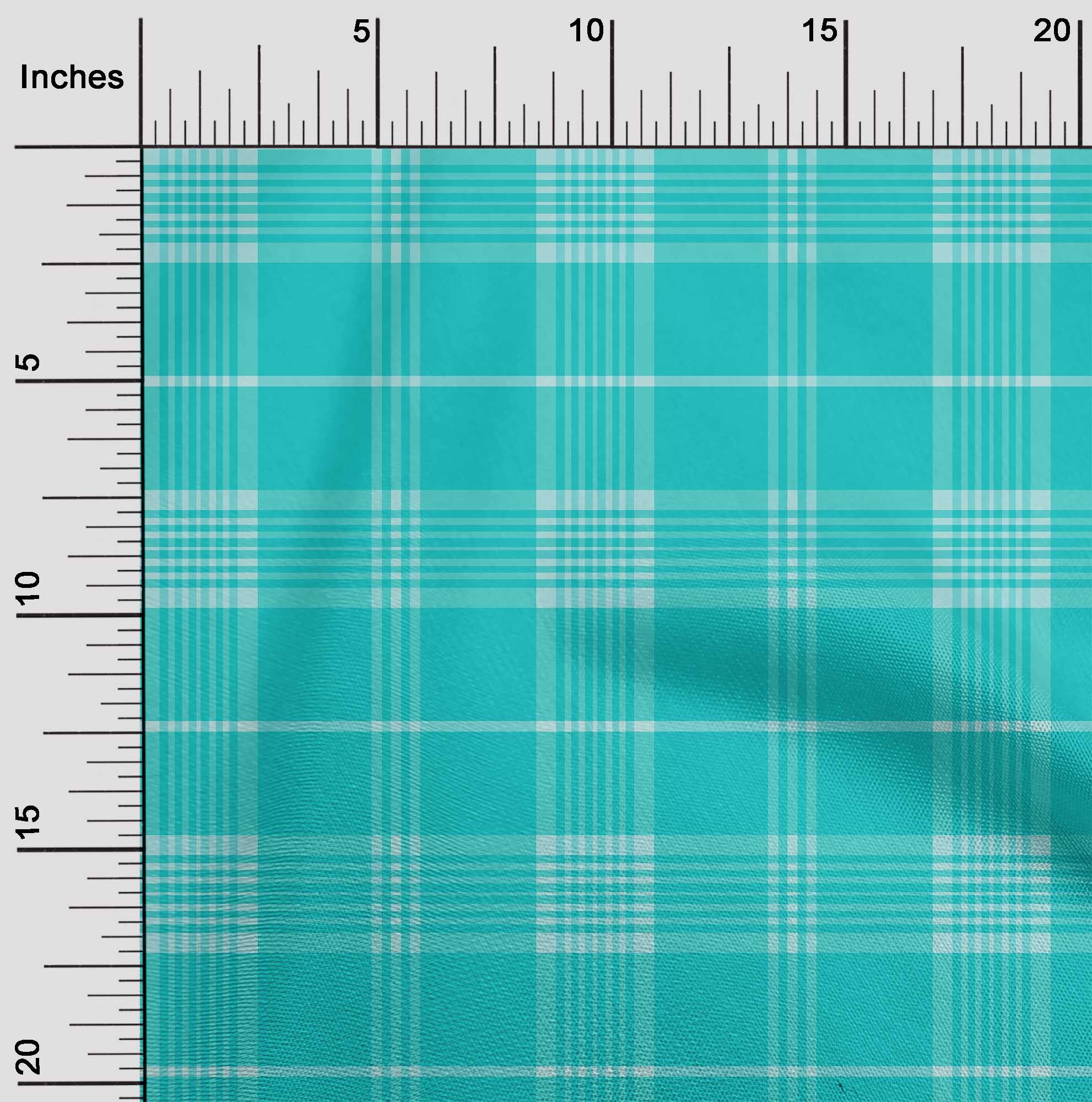 

oneOone Cotton Flex Brown Fabric Madras Check Dress Material Тканина Тканина з принтом у дворі 40 дюймів 42 Inch Wide - Viscose Chiffon бірюзовий колір синій