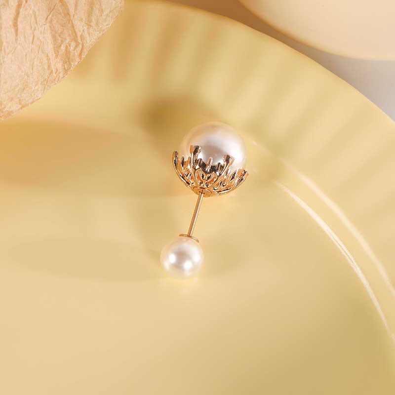 Taillenraffende Brosche mit Imitationsperlen und Strasssteinen, Anti-Expositionssicherheitsnadel, Ein-Wort, Gebogen, Gerader Einsteckstift.