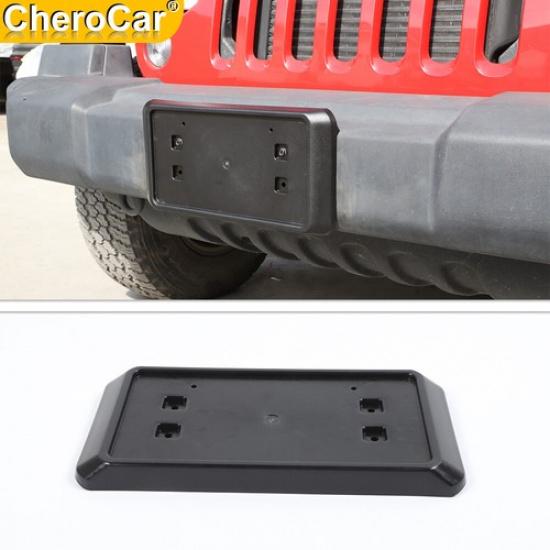 

Black Car Front License Plate Mount Bracket Holder For Jeep Wrangler JK 2013-17