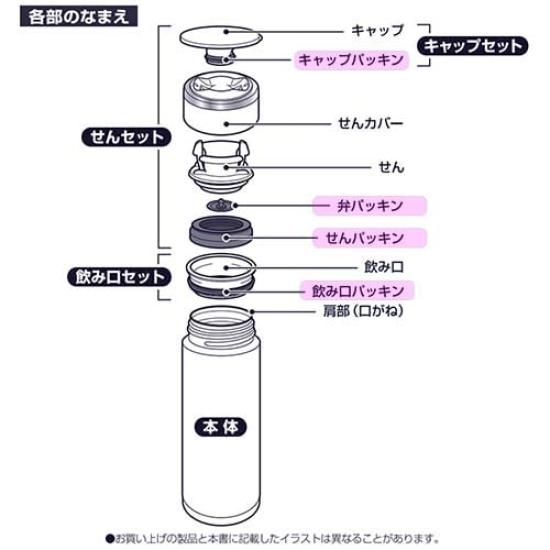 ZOJIRUSHI Stainless Steel Mug Bottle Drinking Spout Gasket Stopper Post BB364020M-00 (Water Packing) [n Delivery]