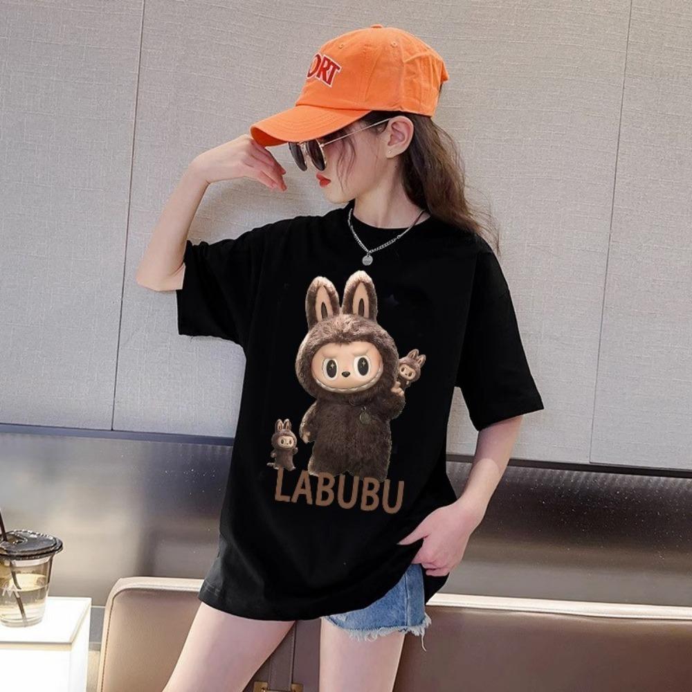 Children's T-shirt, neutral cartoon printed shirt, oversized short sleeved T-shirt