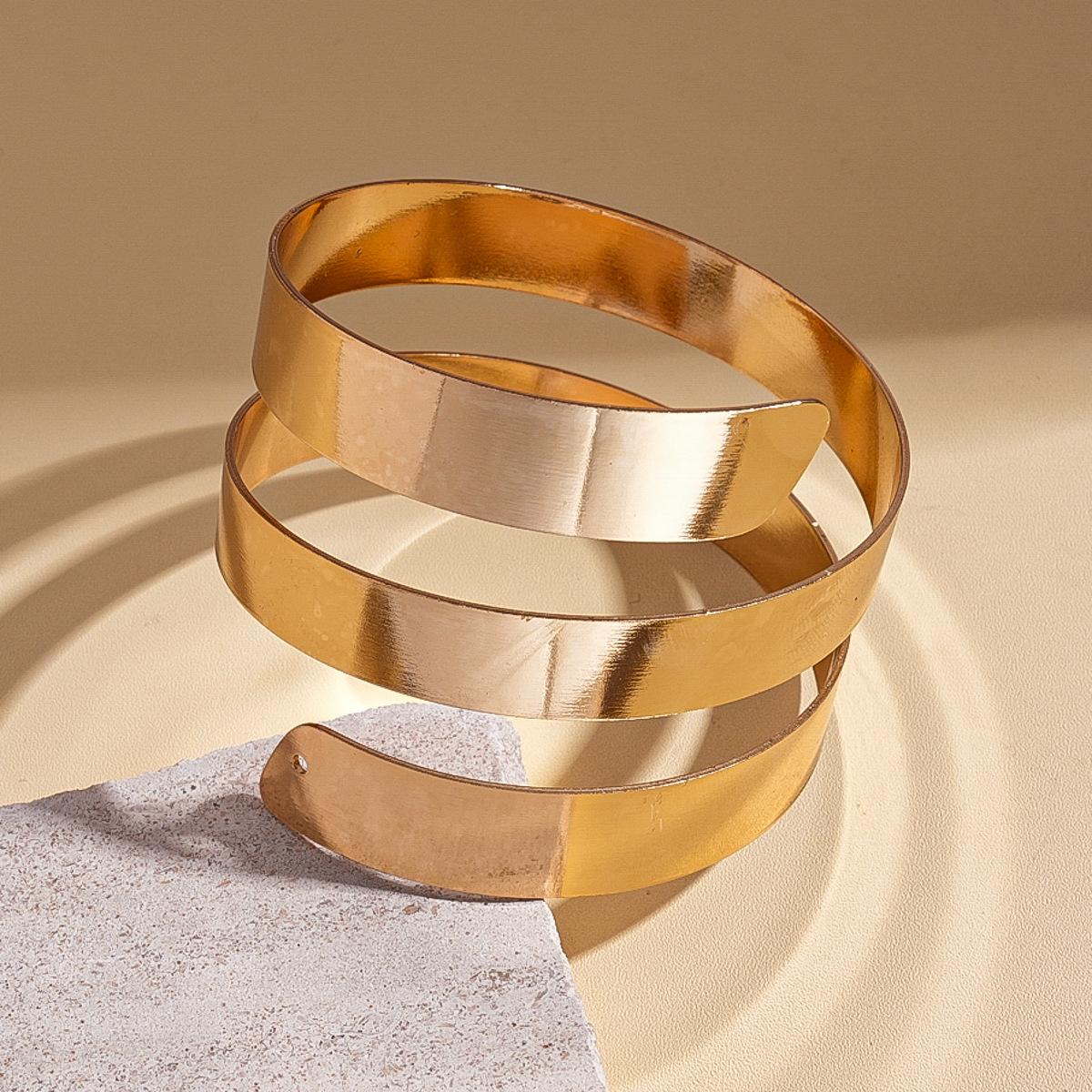 Heavy industry smooth geometric three-layer bracelet cold wind jewelry