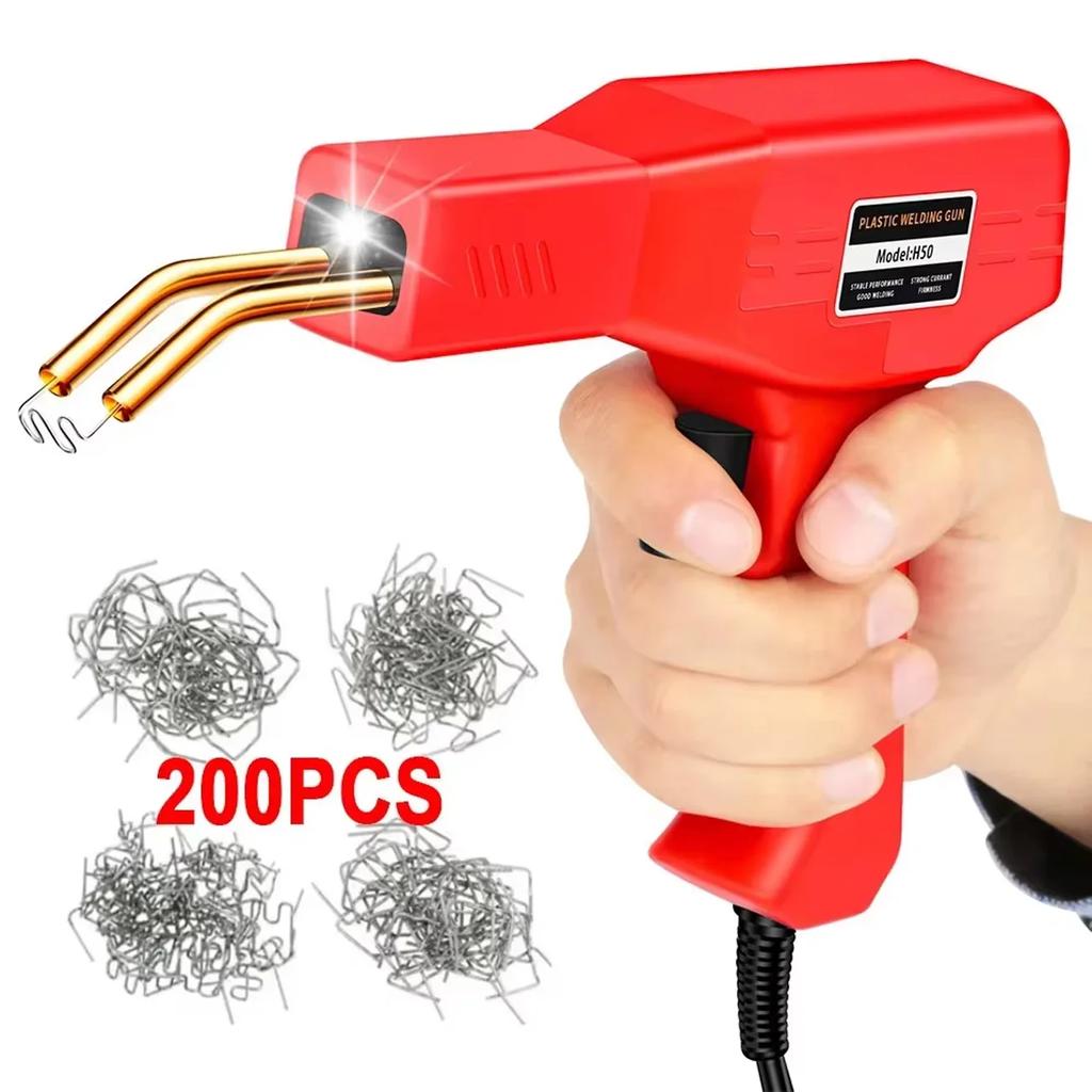50W Plastic Welding Machine Kit 100W Soldering Iron Plastic Repair Tools 2 in 1 Hot Stapler Repair For Car Bumper Cracks Kayaks