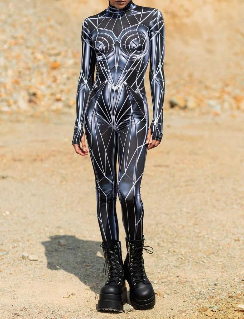 3D-Digitaldruck Bühnenkostüme für Erwachsene, Halloween-Events, Karneval, Mottoparty, Cosplay-Outfit, Pretend Game-Overall