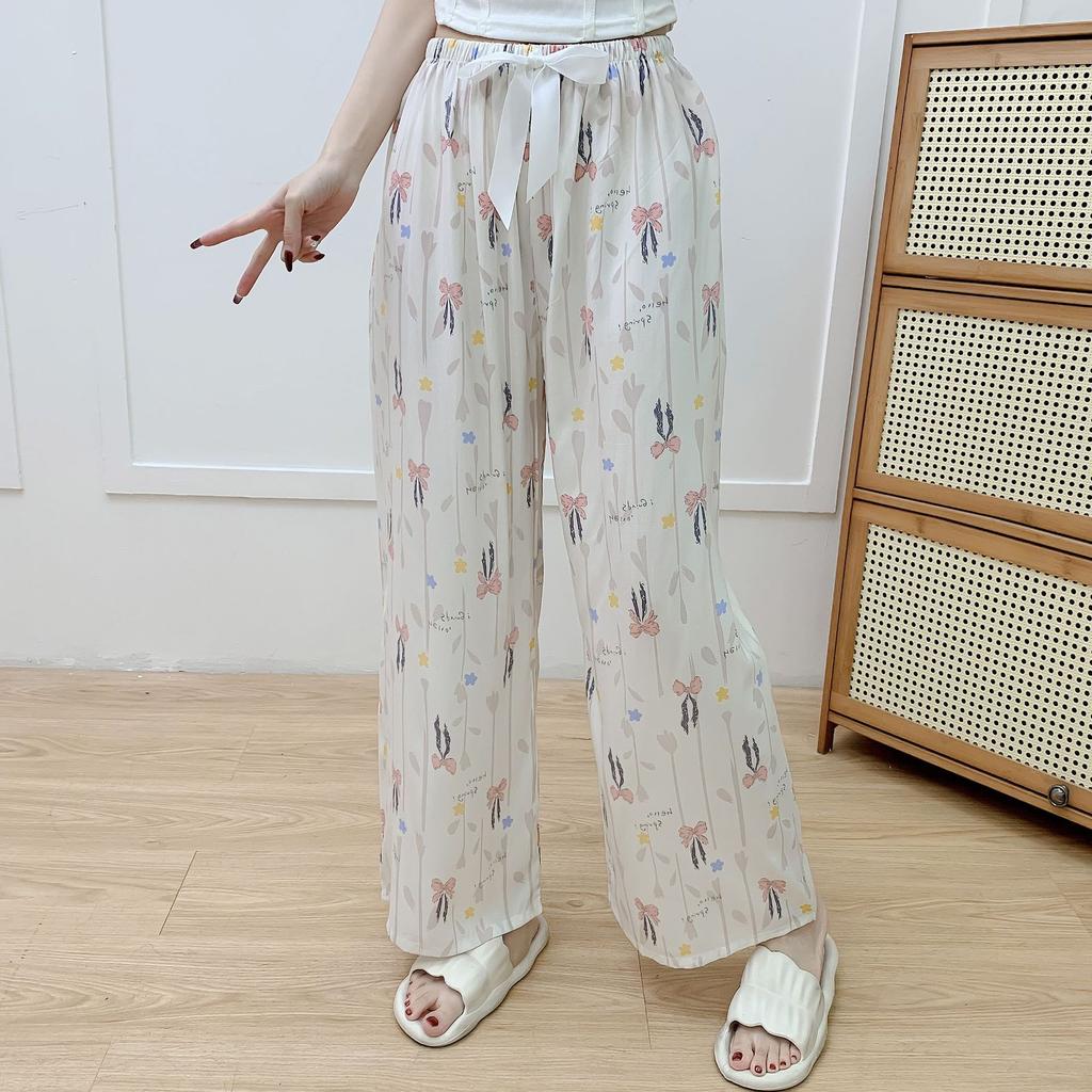 Cotton Silk Pajama Pants for Women, New Summer Style, Thin Cotton Casual Pants, Can Be Worn Outside, Large Size Home Pants
