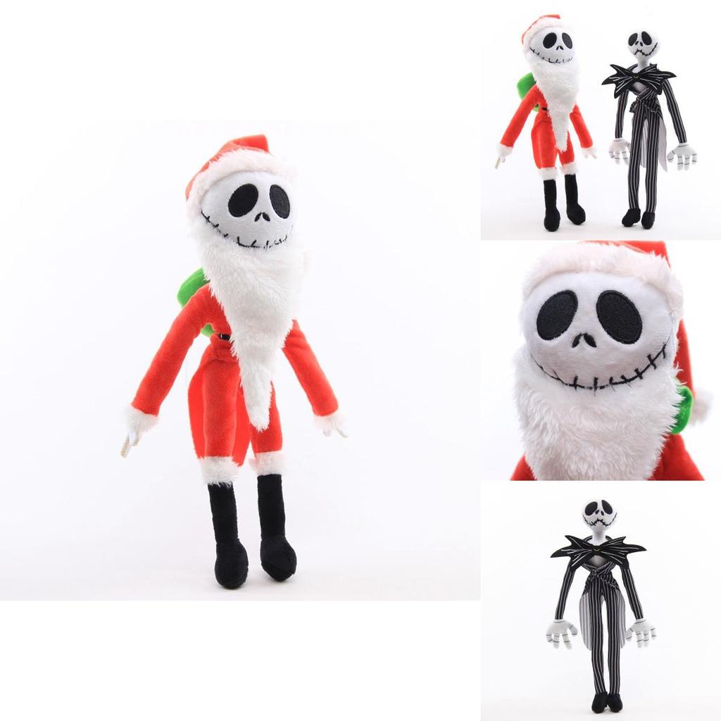 Collectible Nightmare Before Christmas Santa Jack And Zero Plush Toys For Kids