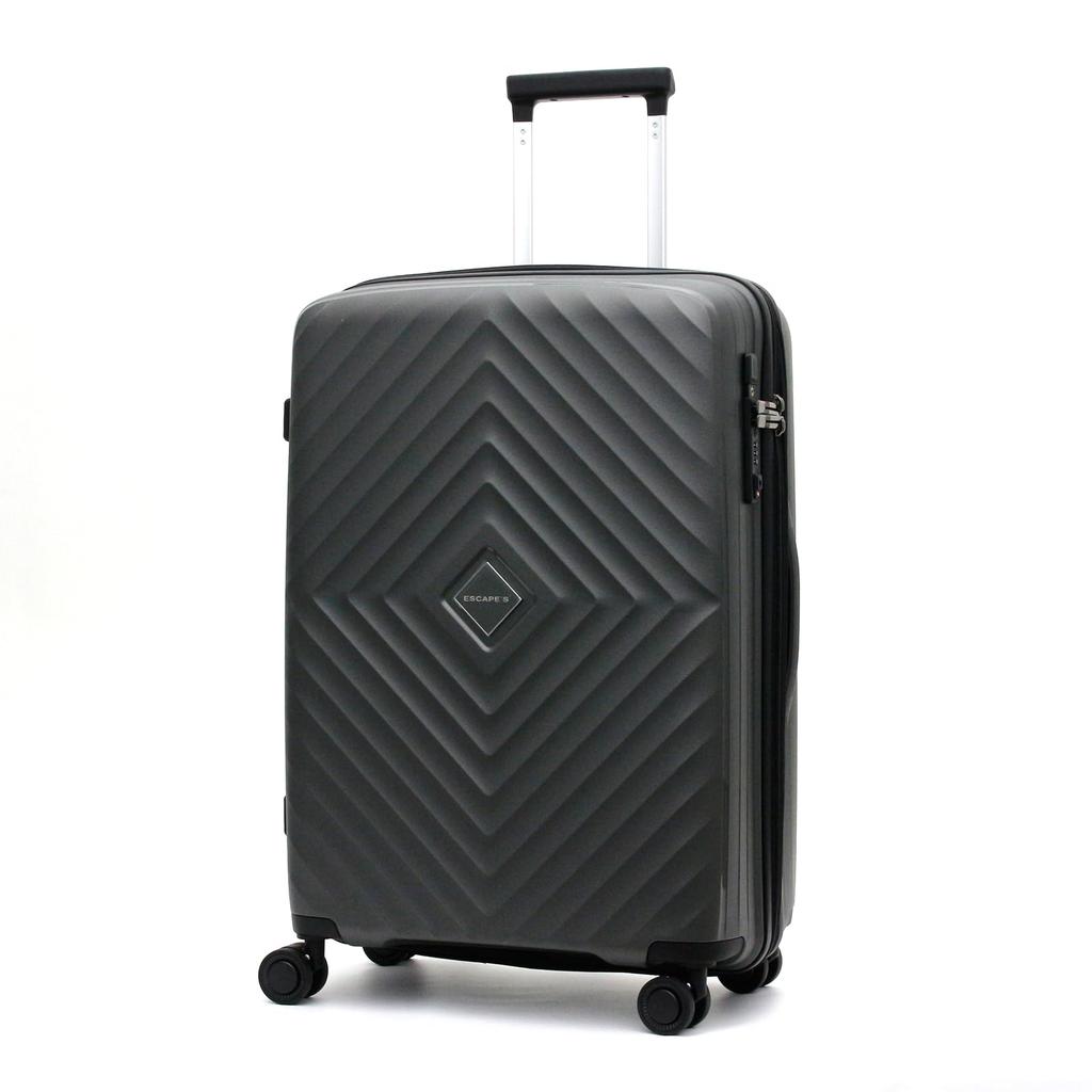 Sifre Koffert med glidelås, Hard Gunmetal, Ultralett, Håndbagasje, Medium, ESC2291-59,