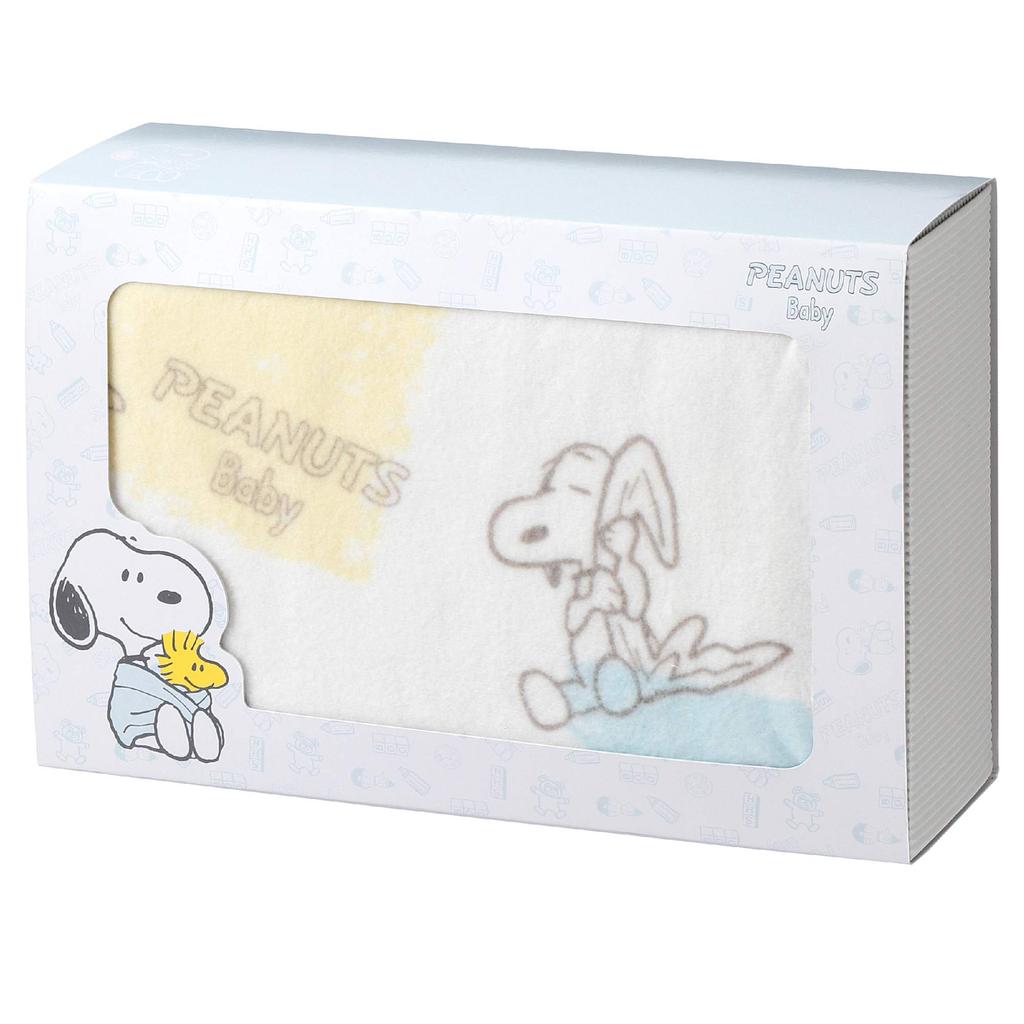 Nishikawa Snoopy PEANUTS Baby Cotton Made In Gift for Gift 85x115cm Blanket, Japan, Newborn, Boxed, Beige, 153160015300,