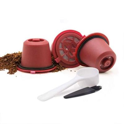Rechargeable Capsules - SHOP-STORY - Pack of 6 - Compatible Nespresso - Red Color - Ecological