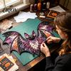 Kreative Patchwork Bastelsets Halloween DIY-Kit, Stoffnähset mit Eulen-Skelett-Quilting-Projekten für Anfänger Geister-Hexen-Designs, Basteln