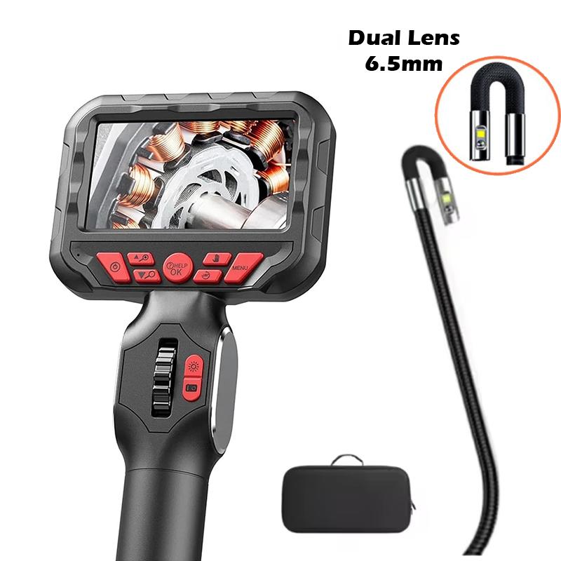 Single 360 Degree Rotating Dual Lens Automotive Boroscope Sewer Pipe Inspection Endoscope Camera Industrial 3.9mm High Quality