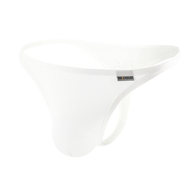 Sexy Low-rise Men's Thongs Solid Color Ultra Soft T-Back Briefs Naked Feel Comfortable Breathable Underwear