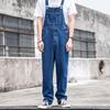 Oversize Retro Denim Overalls til Mænd, Forår og Efterår, High-end Stor Størrelse, Arbejdstøj med Seler, Jumpsuit