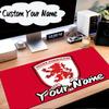 Custom Name Mouse pad Red Lion Football Club Mouse Pad Desk Mat, Non-Slip Rubber Backer Pad For Computer Notebook Gaming Mouse Pad Birthday Gift