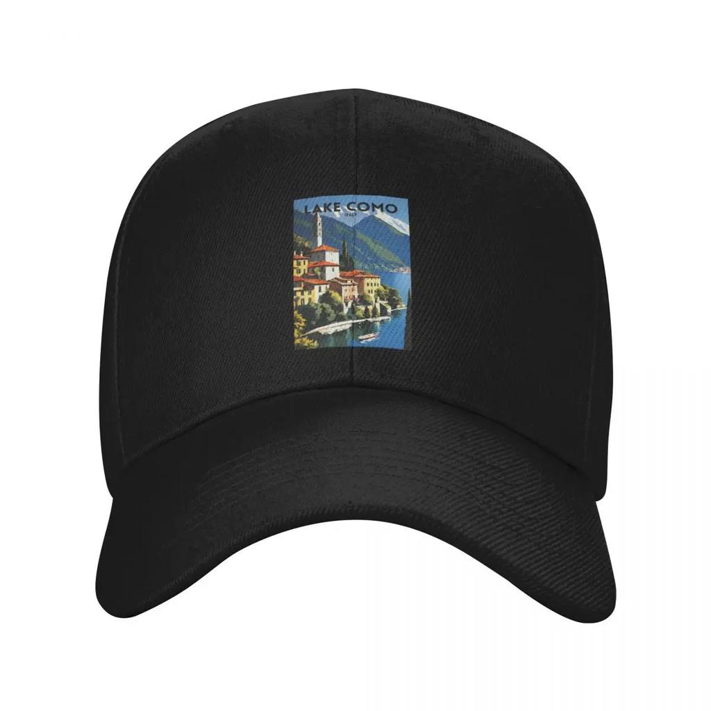 Lake Como Italy Traditional Travel Poster Baseball Cap hiking hat Anime Fashion Beach hats for men Caps Women Mens